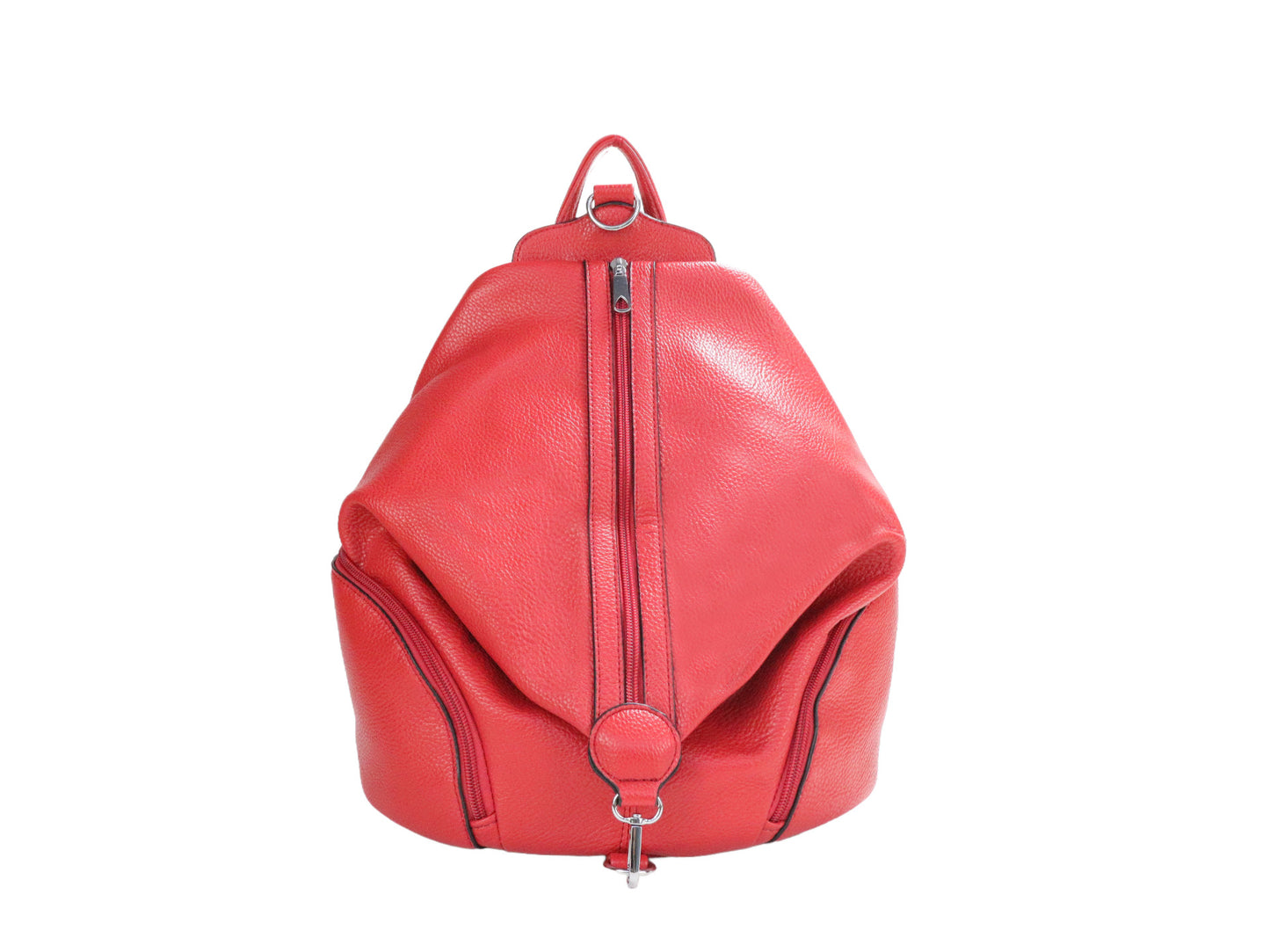 PLLCD Large PU Leather Backpack – Fashion Casual Travel Bag 31.5×16.5×40 cm Anti-Theft Zipper Design