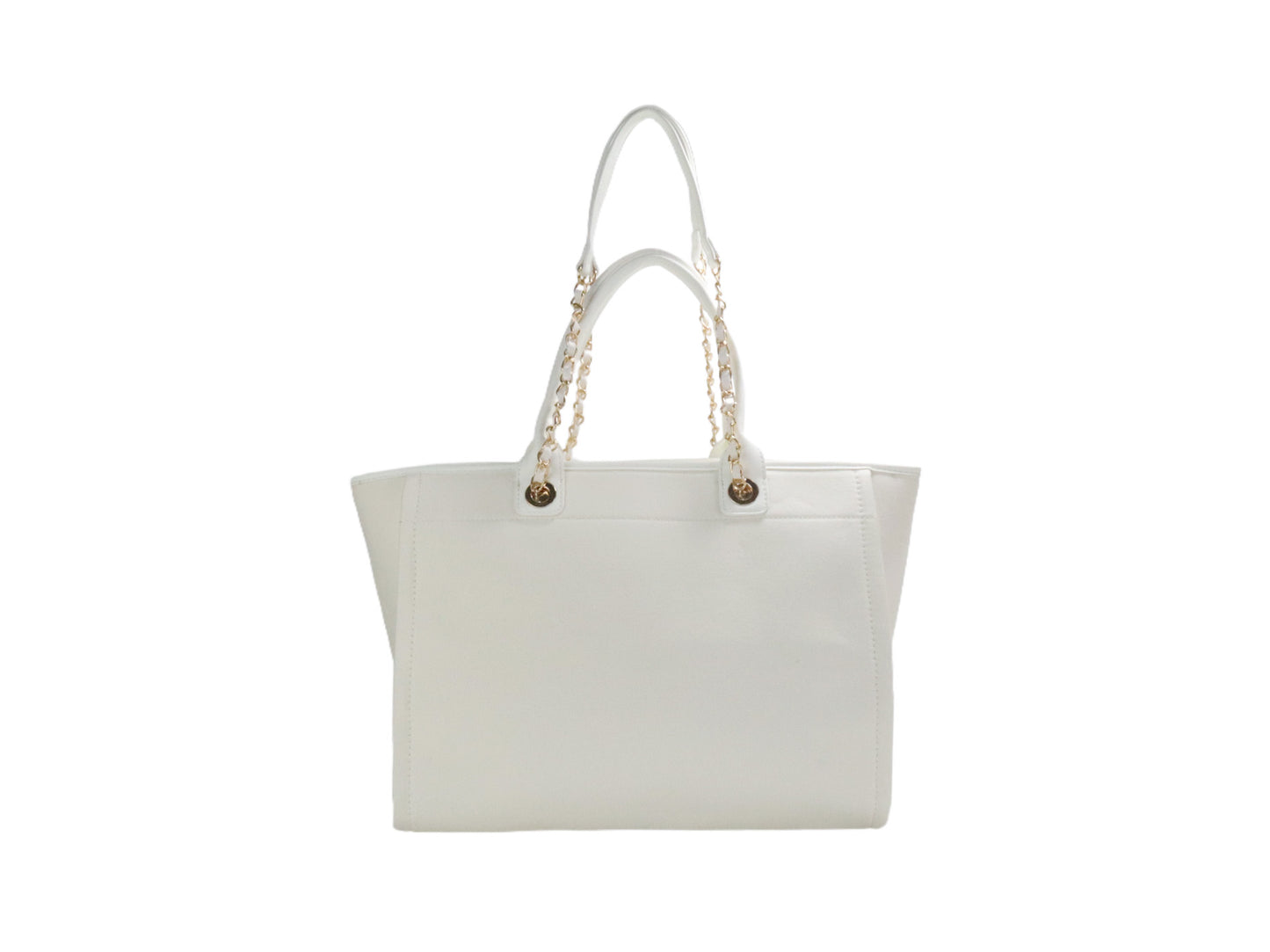 PLLCD PU Leather Tote Bag – Elegant Shoulder Handbag with Chain Strap Detailing, Spacious Everyday Carryall
