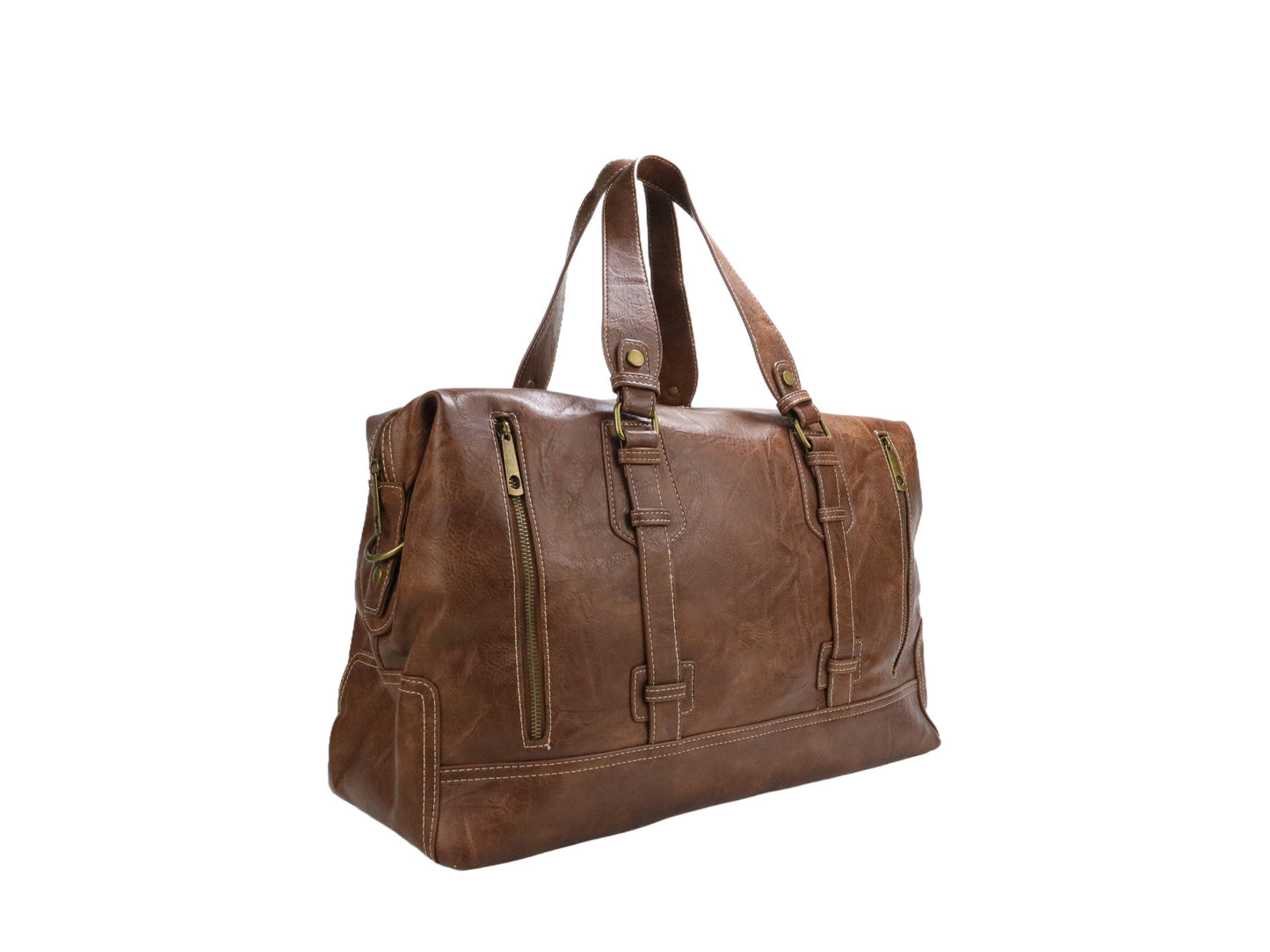 PLLCD Large Travel Tote Bag – PU Leather Handbag 48×18×30 cm Fashion Casual Shoulder Duffle Bag