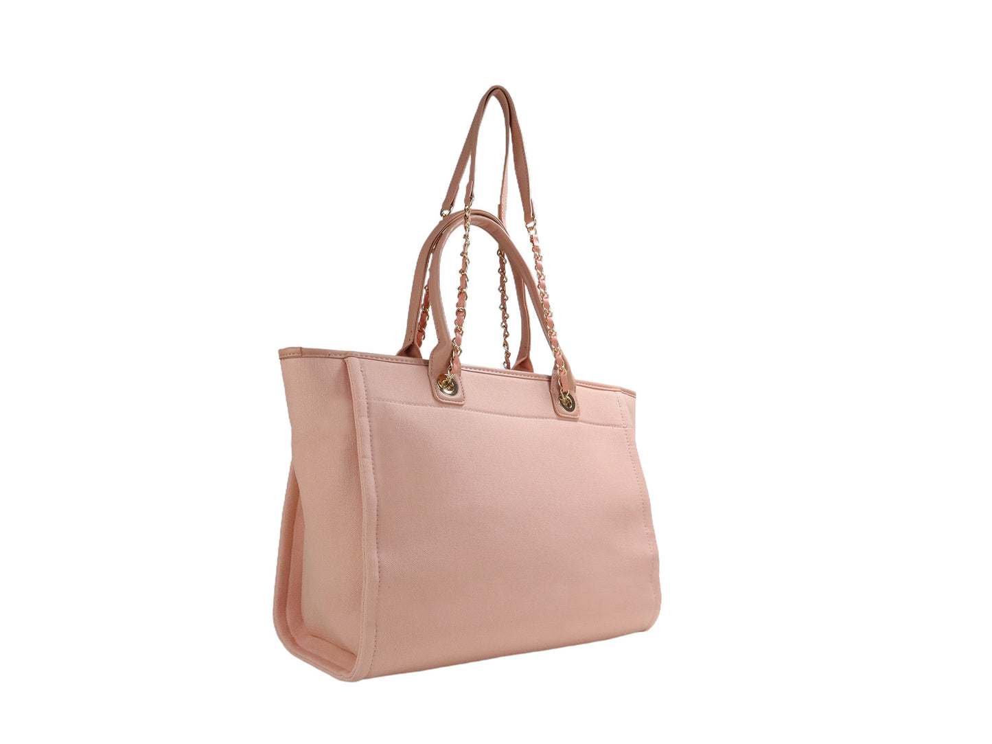PLLCD PU Leather Tote Bag – Elegant Shoulder Handbag with Chain Strap Detailing, Spacious Everyday Carryall