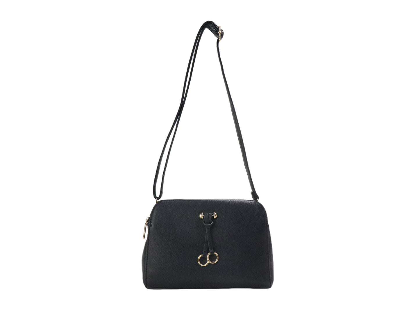 PLLCD Women’s Crossbody Shoulder Bag – Elegant PU Leather Handbag with Gold Ring Detail