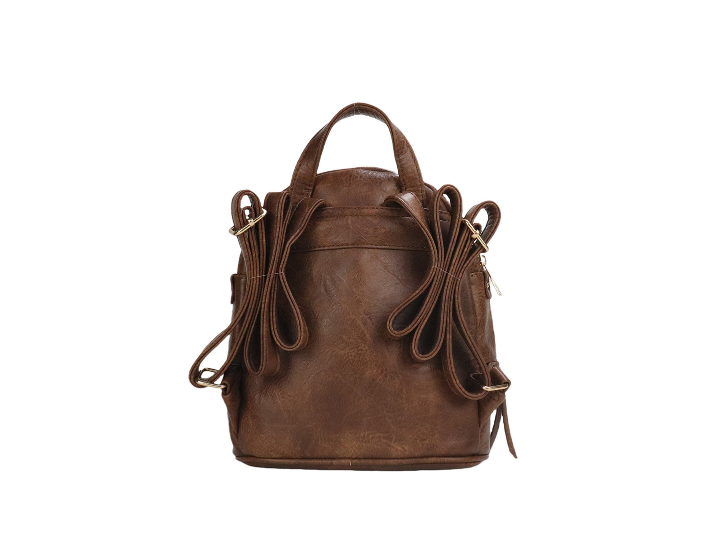 PLLCD Women’s PU Leather Mini Backpack – Casual Fashion Shoulder Bag 21.5×12×24 cm Travel School Daypack