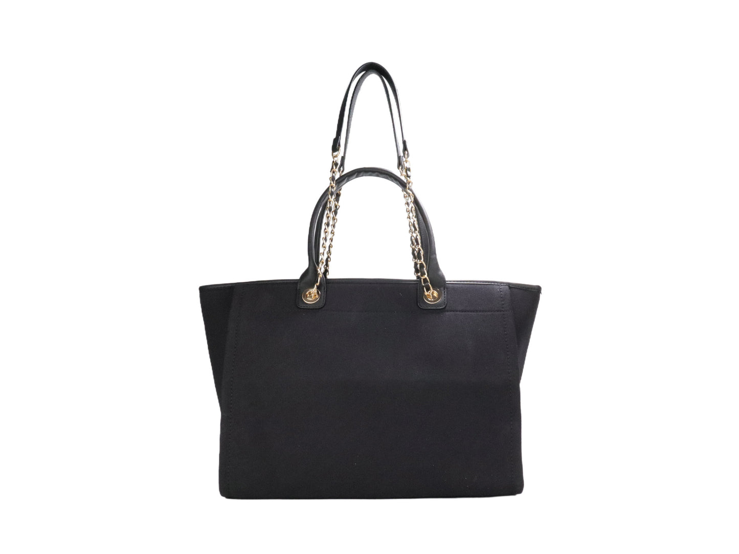 PLLCD PU Leather Tote Bag – Elegant Shoulder Handbag with Chain Strap Detailing, Spacious Everyday Carryall