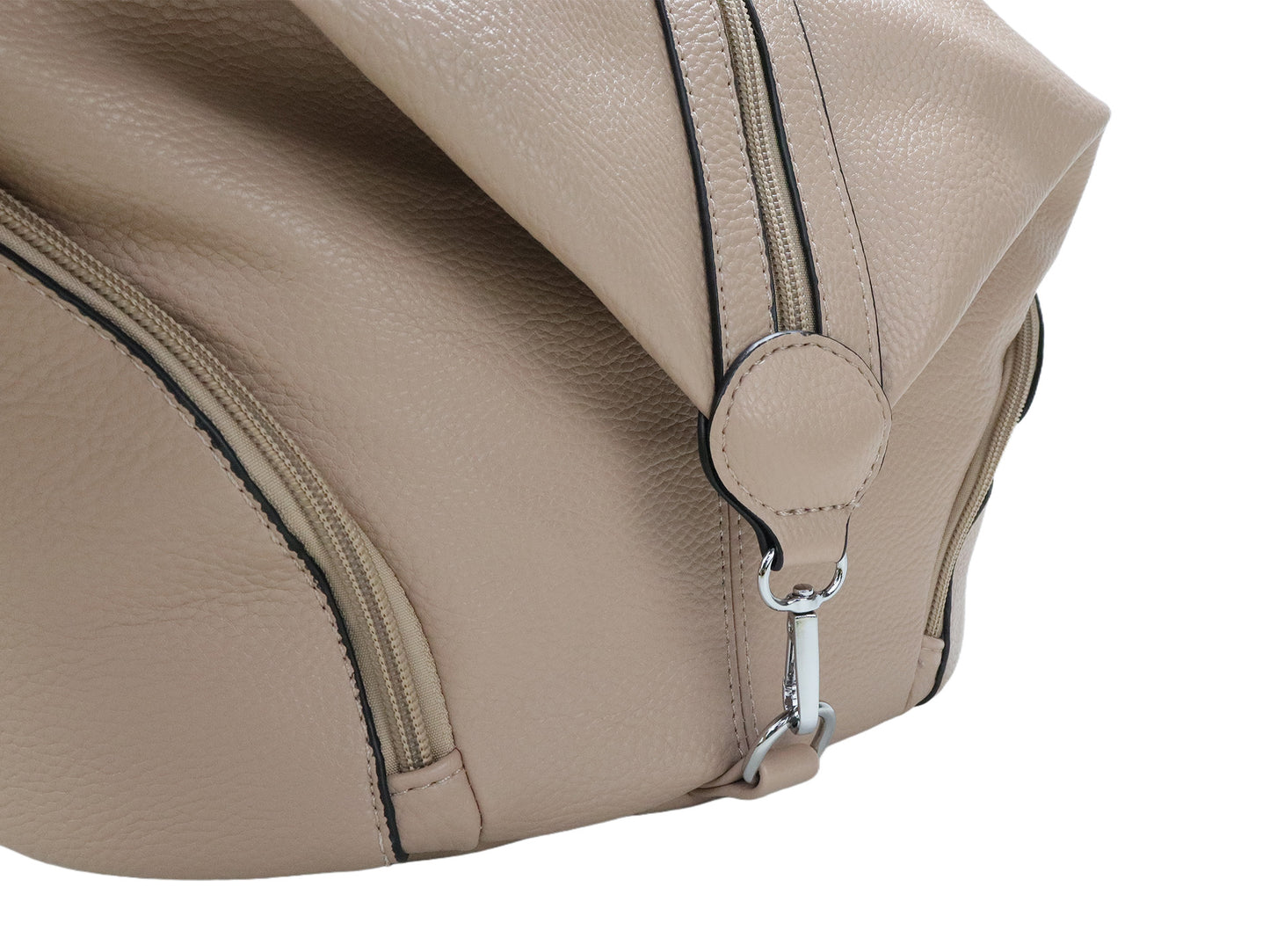 PLLCD Large PU Leather Backpack – Fashion Casual Travel Bag 31.5×16.5×40 cm Anti-Theft Zipper Design