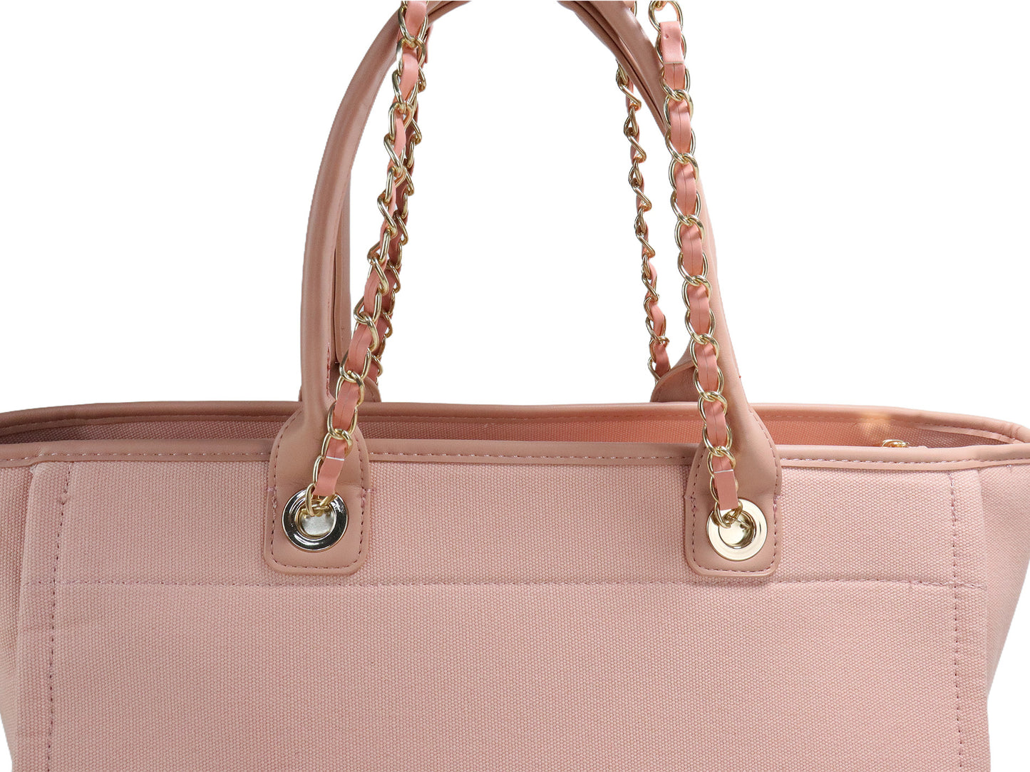 PLLCD PU Leather Tote Bag – Elegant Shoulder Handbag with Chain Strap Detailing, Spacious Everyday Carryall