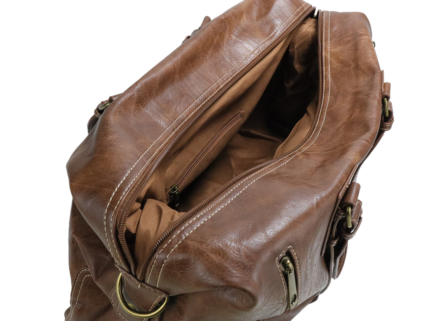 PLLCD Large Travel Tote Bag – PU Leather Handbag 48×18×30 cm Fashion Casual Shoulder Duffle Bag