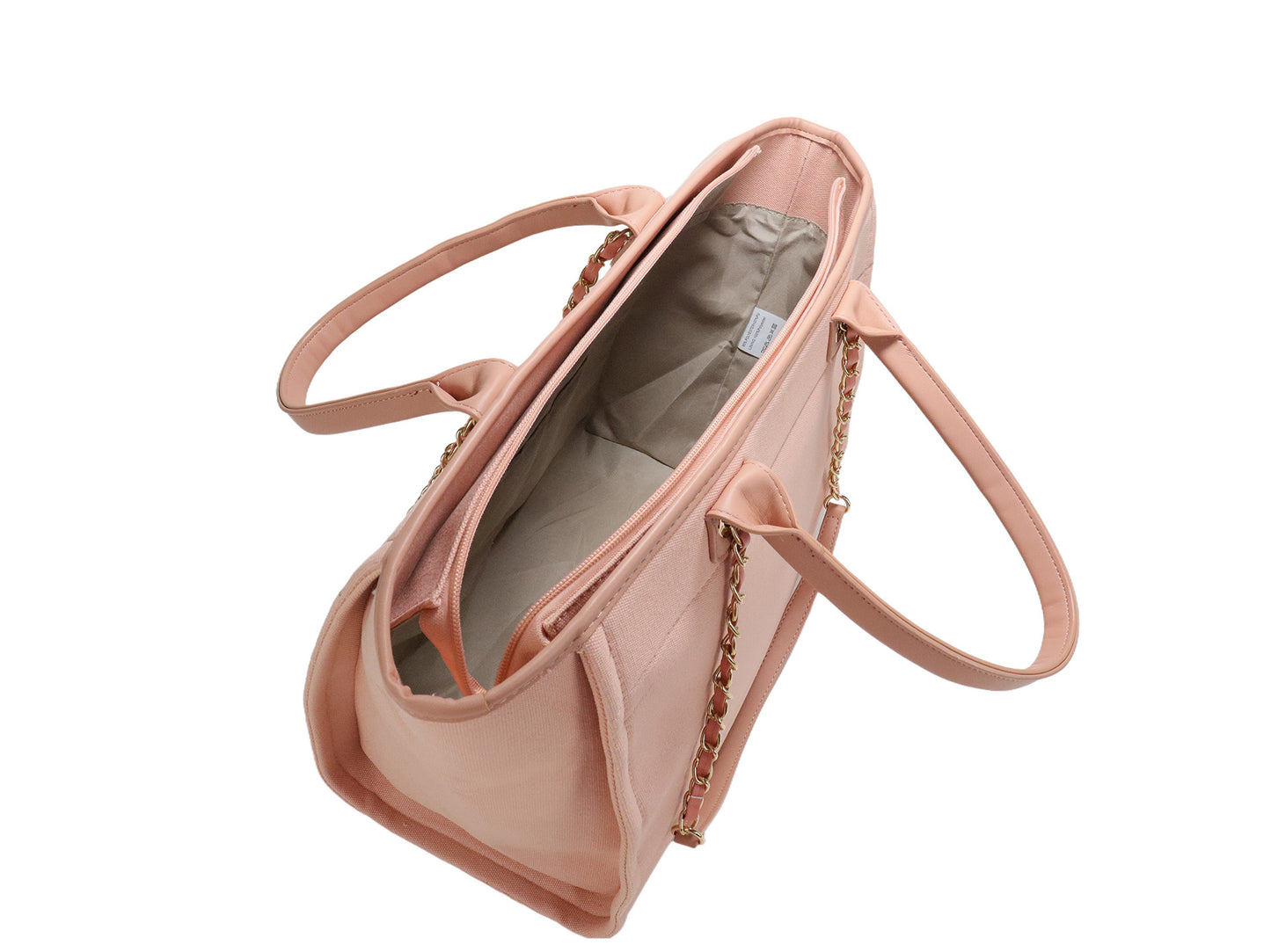 PLLCD PU Leather Tote Bag – Elegant Shoulder Handbag with Chain Strap Detailing, Spacious Everyday Carryall