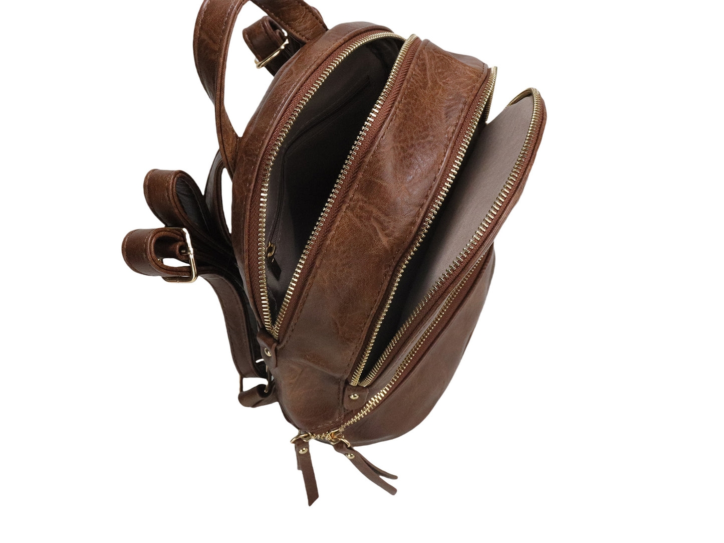 PLLCD Women’s PU Leather Mini Backpack – Casual Fashion Shoulder Bag 21.5×12×24 cm Travel School Daypack
