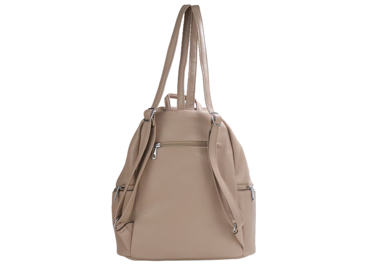 PLLCD Large PU Leather Backpack – Fashion Casual Travel Bag 31.5×16.5×40 cm Anti-Theft Zipper Design