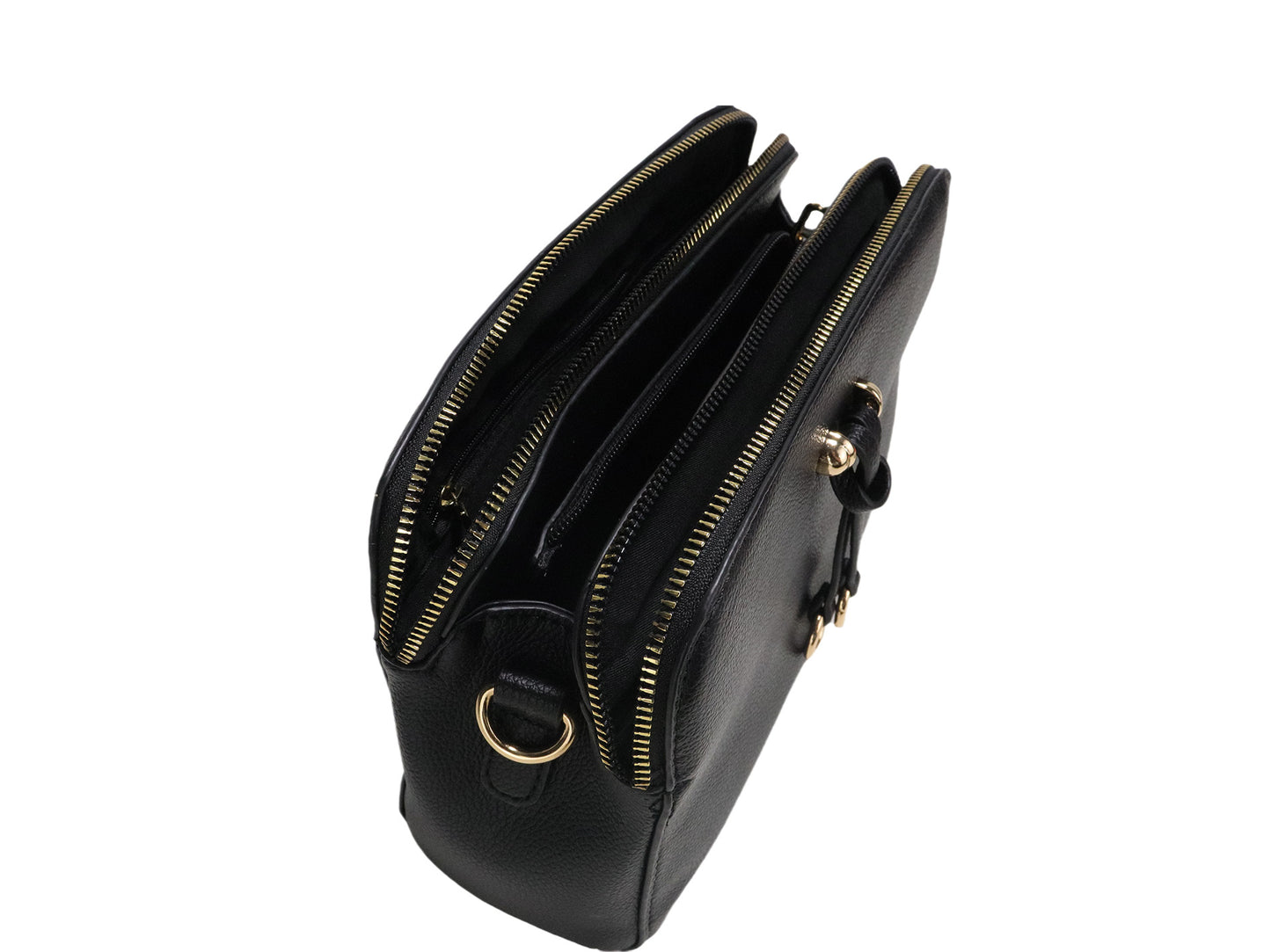 PLLCD Women’s Crossbody Shoulder Bag – Elegant PU Leather Handbag with Gold Ring Detail