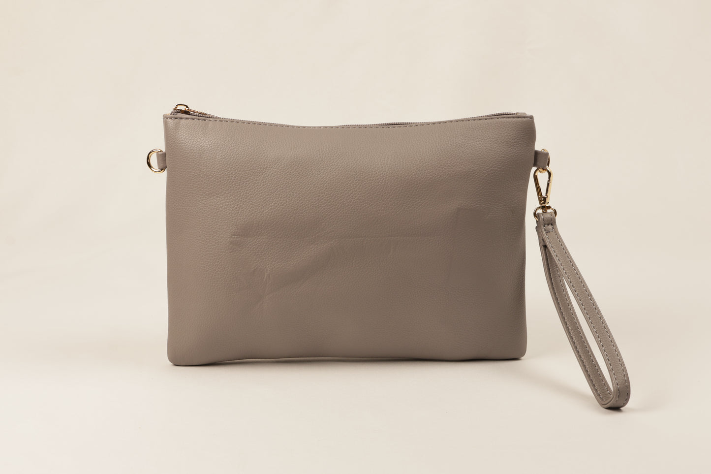 PLLCD Sleek Black PU Leather Clutch Bag with Wrist Strap - Stylish & Compact Handbag for Every Occasion