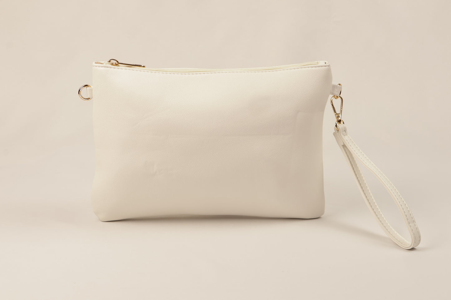 PLLCD Sleek Black PU Leather Clutch Bag with Wrist Strap - Stylish & Compact Handbag for Every Occasion