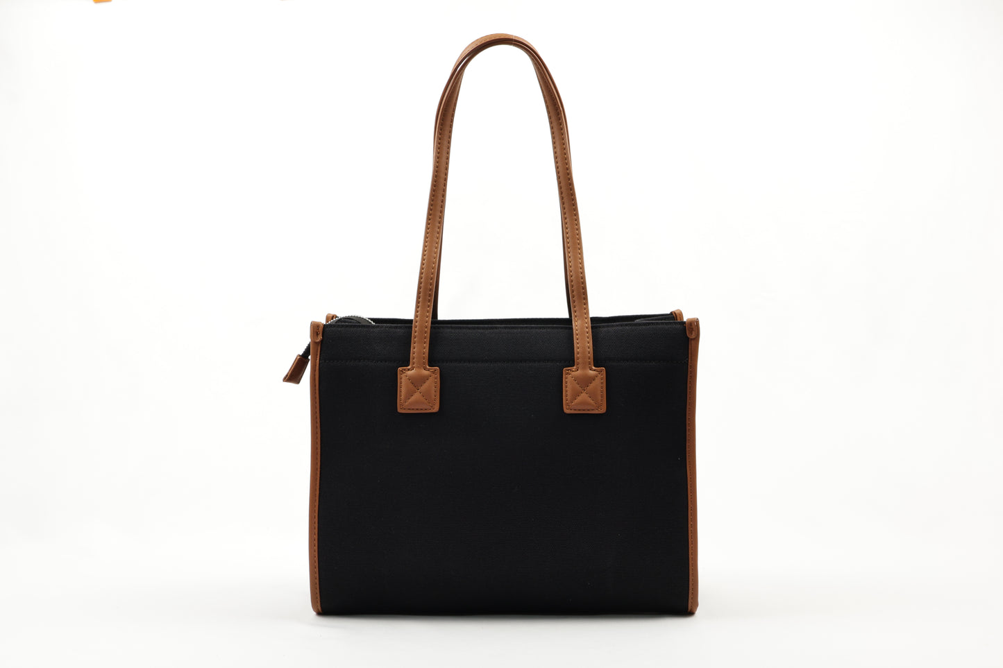 PLLCD Trendy Pink PU Leather Tote Bag - Spacious & Stylish Handbag with Contrasting Brown Details
