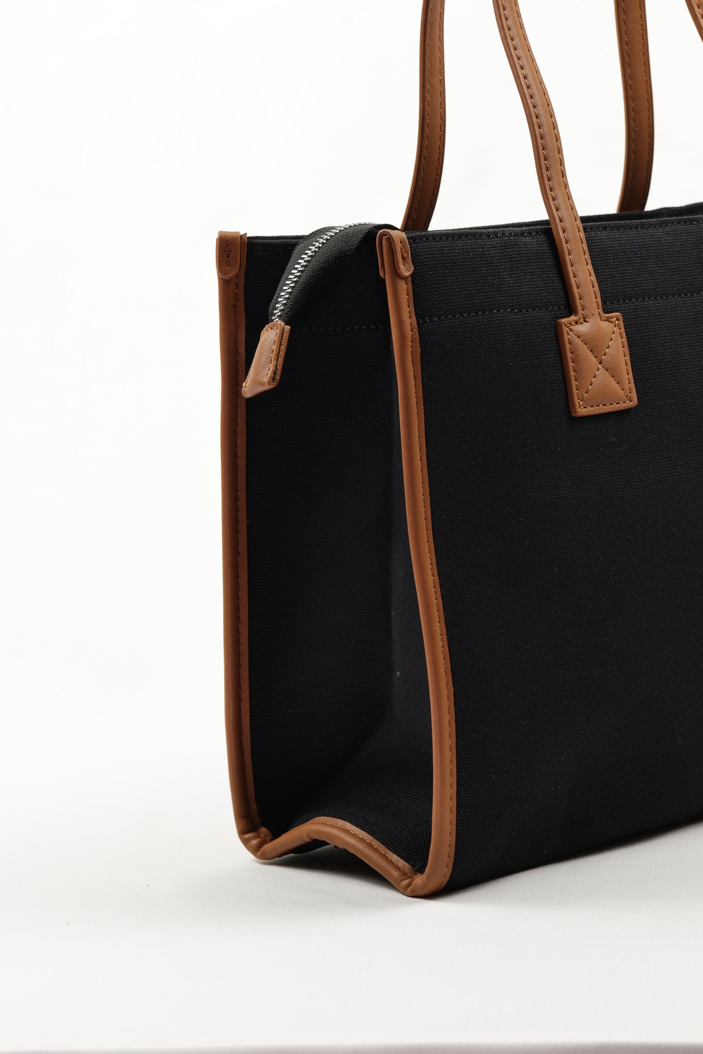 PLLCD Trendy Pink PU Leather Tote Bag - Spacious & Stylish Handbag with Contrasting Brown Details