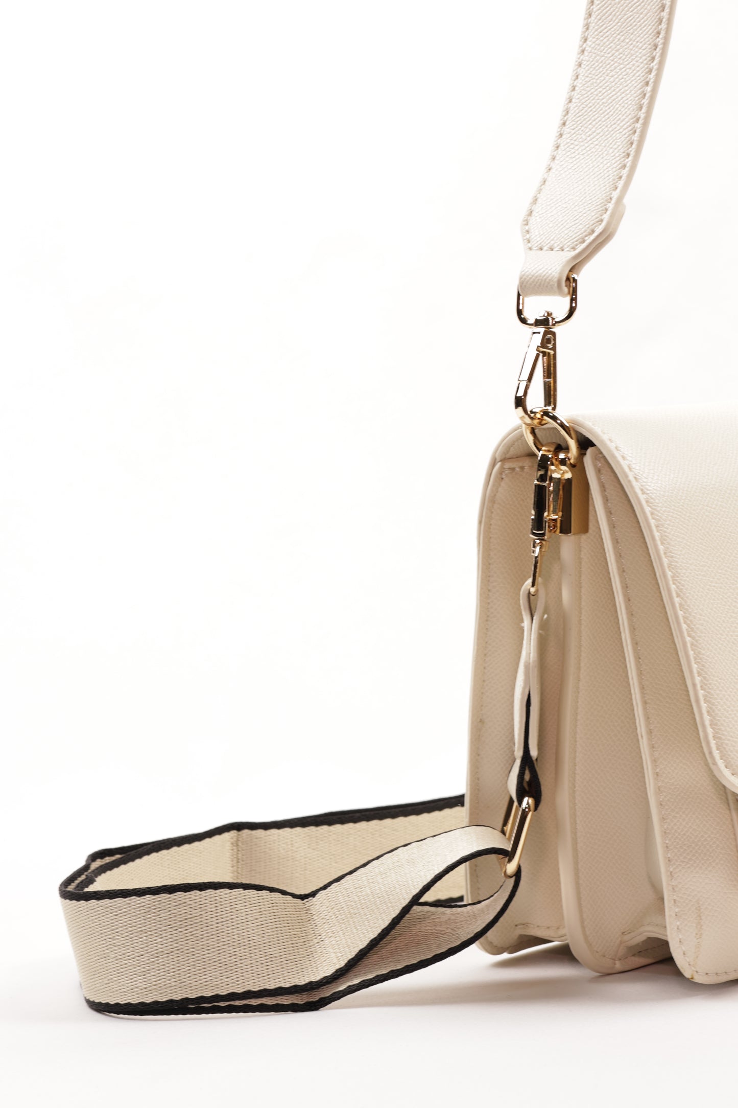 PLLCD Elegant Beige PU Leather Crossbody Bag - Chic & Compact Handbag with Adjustable Strap