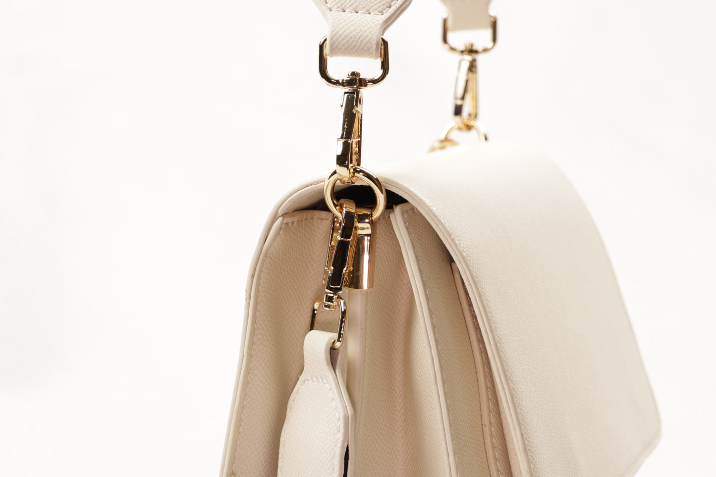 PLLCD Elegant Beige PU Leather Crossbody Bag - Chic & Compact Handbag with Adjustable Strap