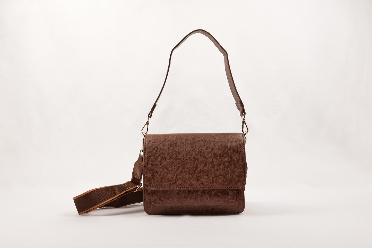 PLLCD Elegant Beige PU Leather Crossbody Bag - Chic & Compact Handbag with Adjustable Strap