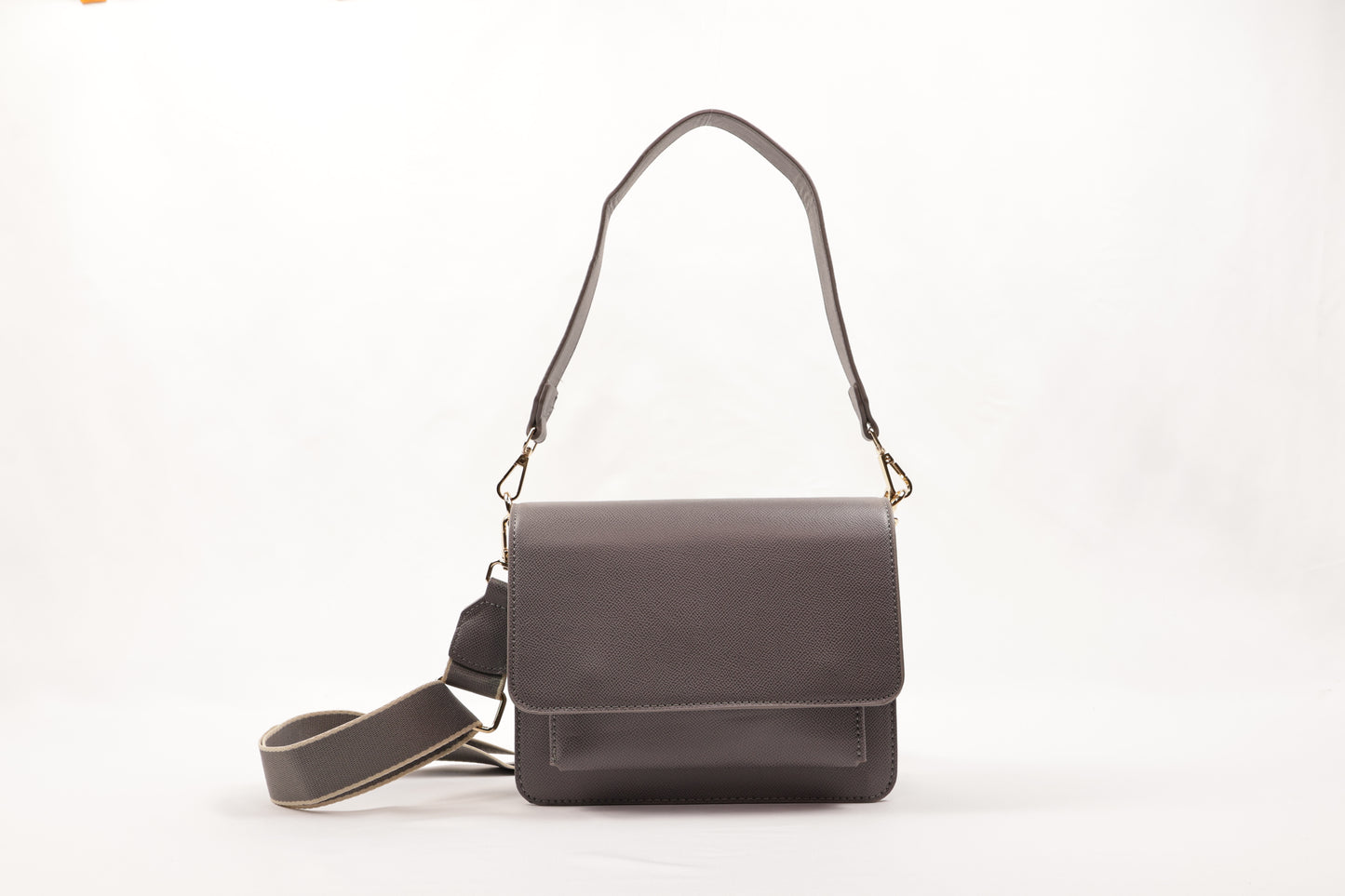 PLLCD Elegant Beige PU Leather Crossbody Bag - Chic & Compact Handbag with Adjustable Strap