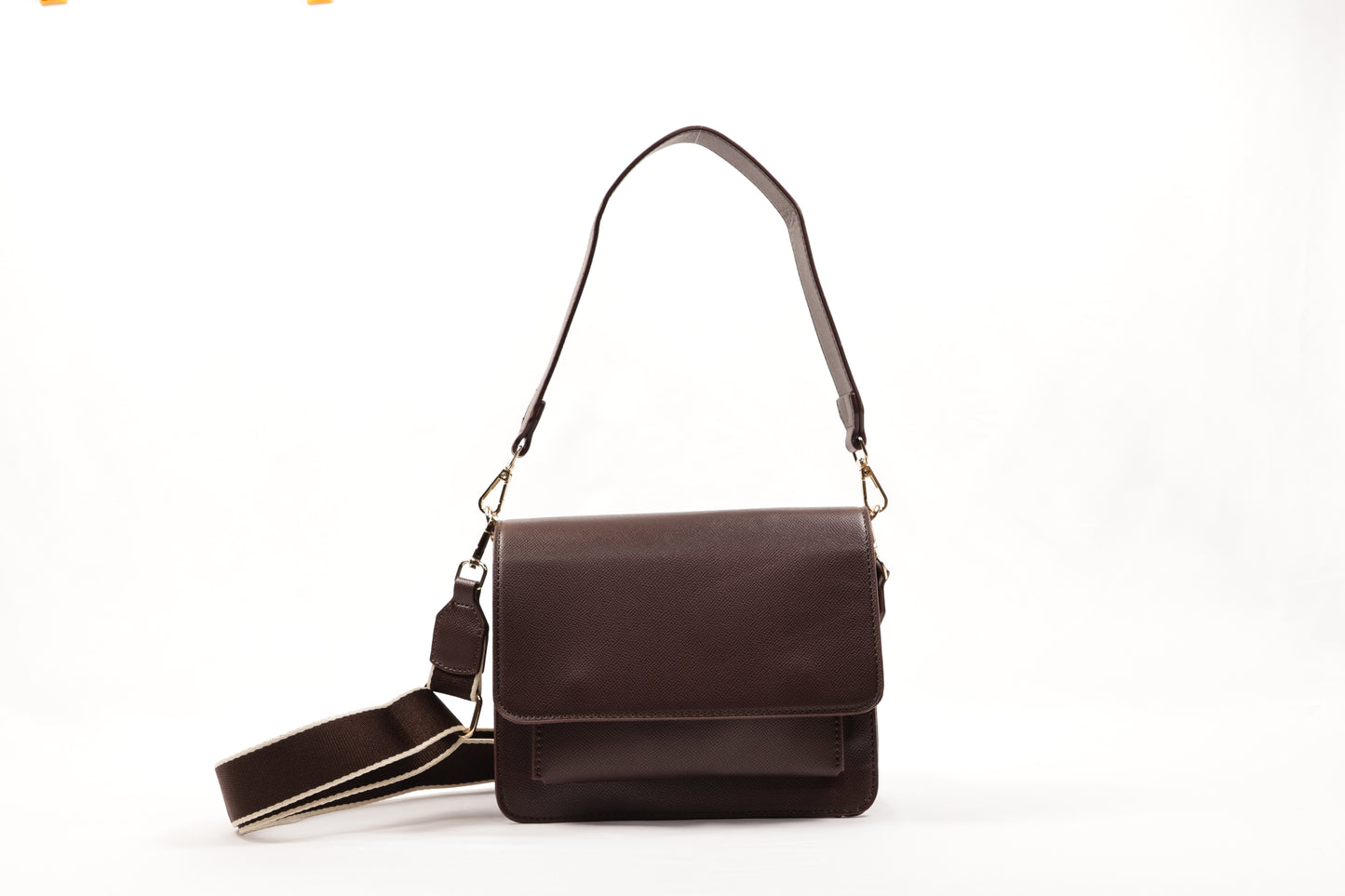 PLLCD Elegant Beige PU Leather Crossbody Bag - Chic & Compact Handbag with Adjustable Strap