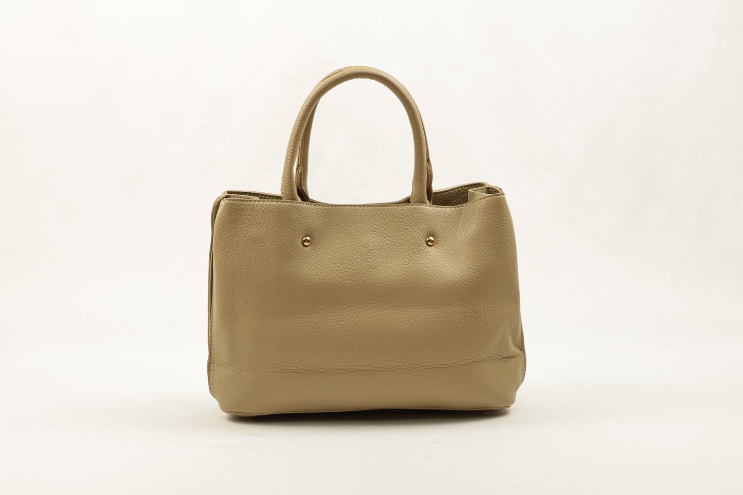 PLLCD Elegant Beige PU Leather Tote Bag - Stylish & Spacious Handbag with Adjustable Strap