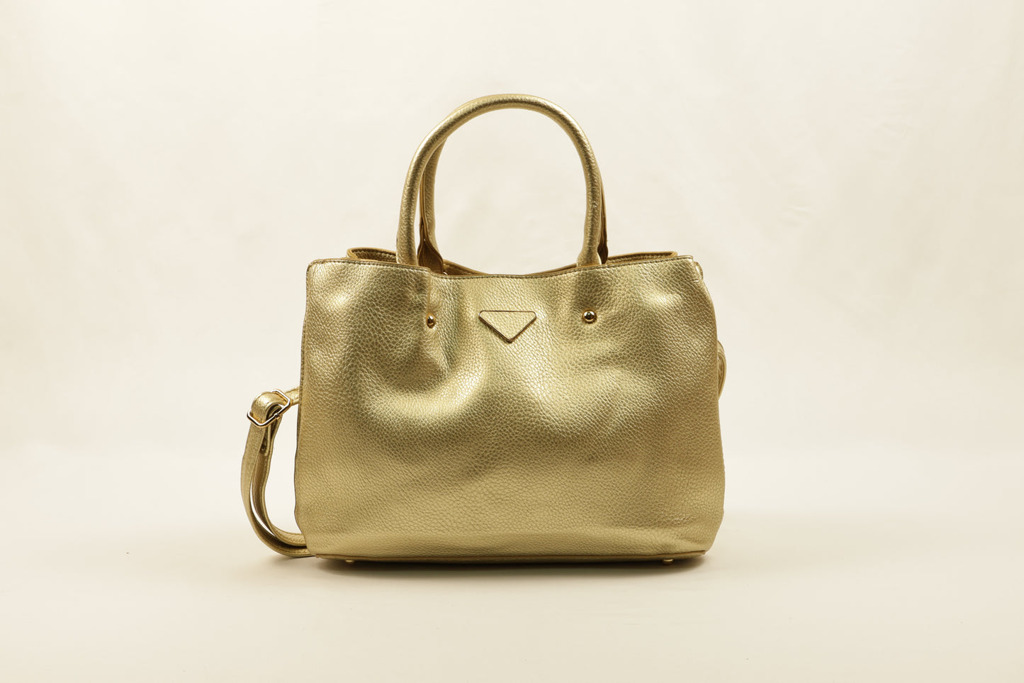 PLLCD Elegant Beige PU Leather Tote Bag - Stylish & Spacious Handbag with Adjustable Strap