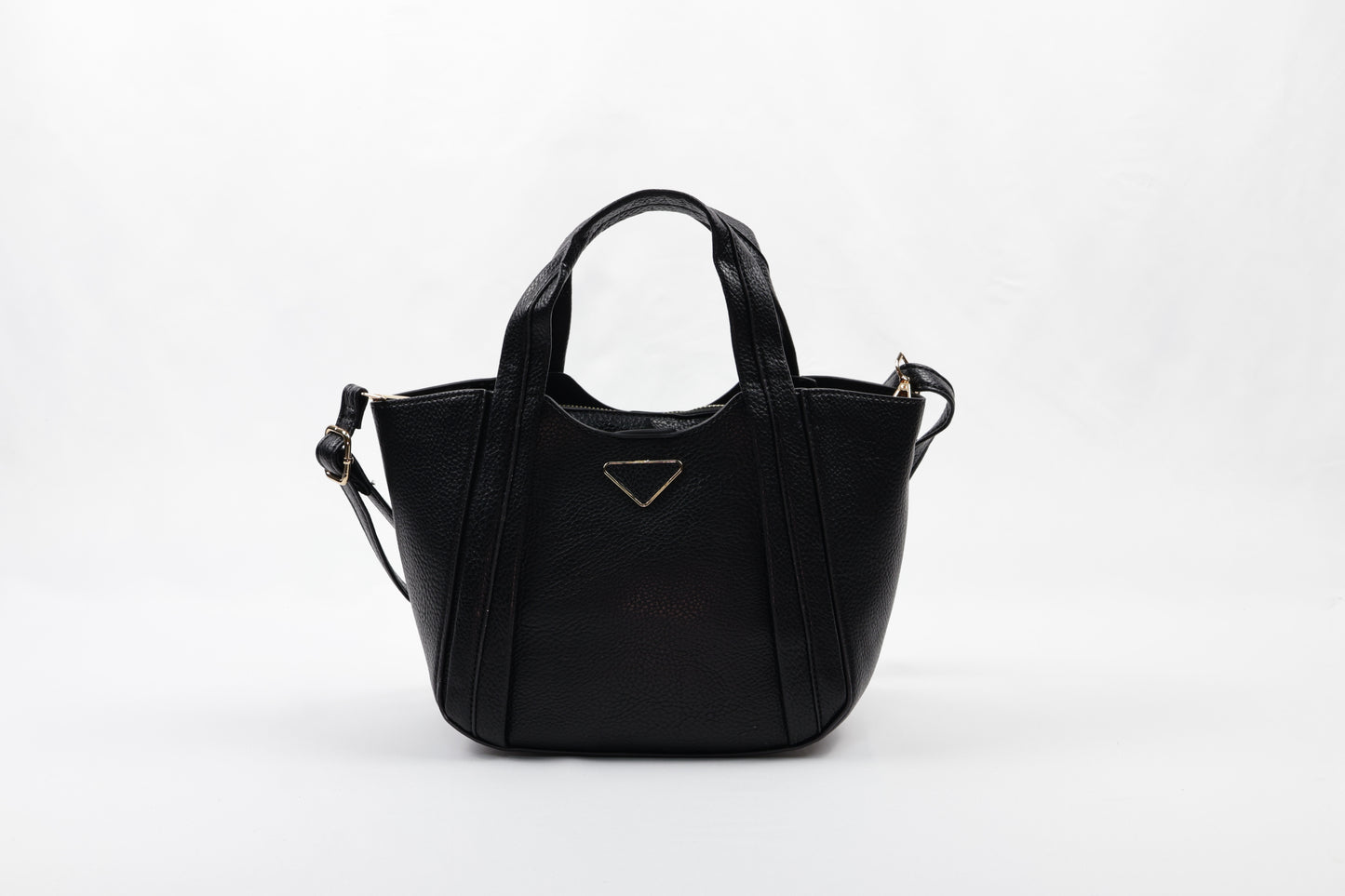 PLLCD Elegant Navy Blue PU Leather Tote Bag with Detachable Small Pouch - Stylish & Spacious Handbag with Adjustable Strap