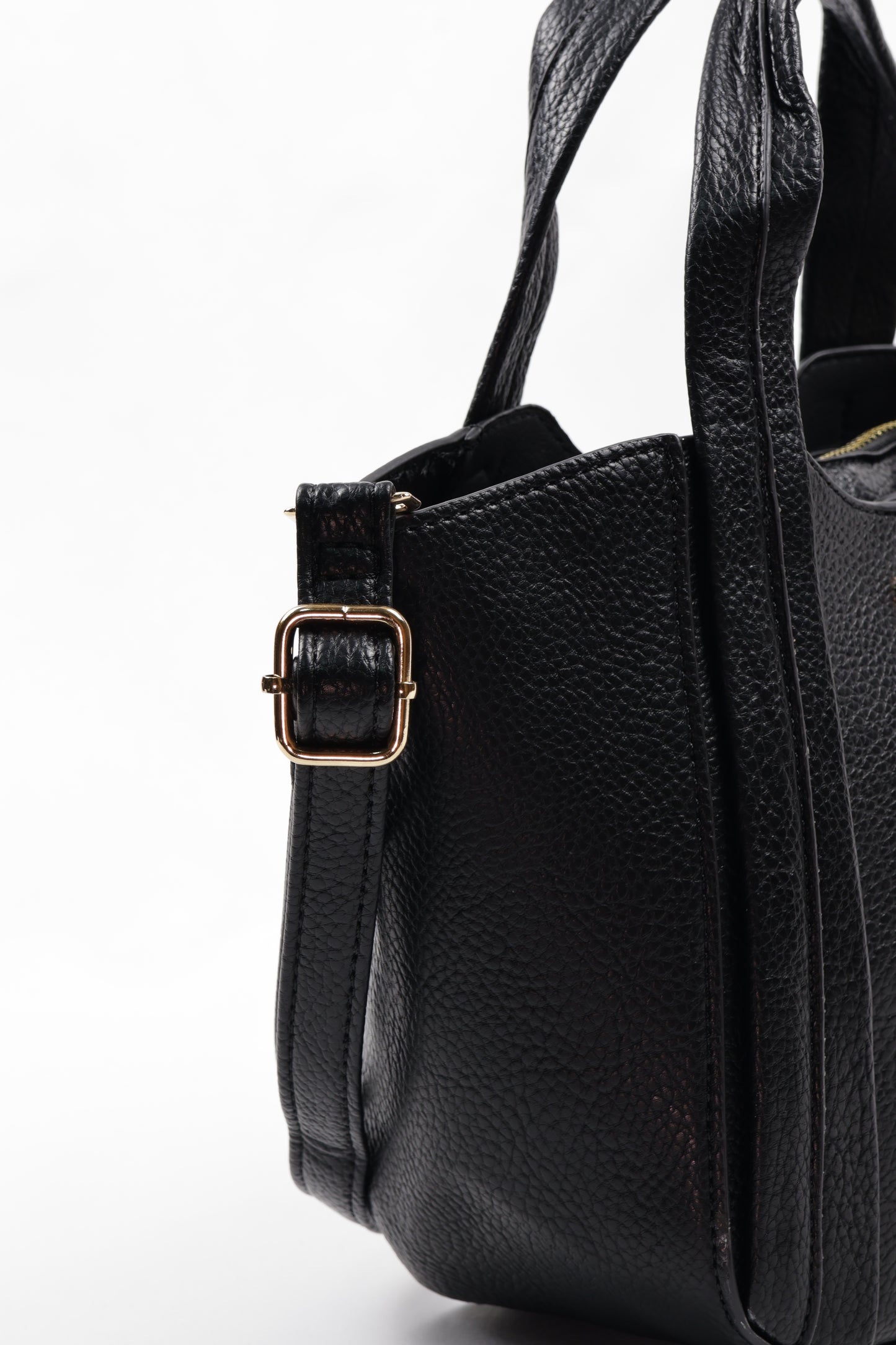 PLLCD Elegant Navy Blue PU Leather Tote Bag with Detachable Small Pouch - Stylish & Spacious Handbag with Adjustable Strap