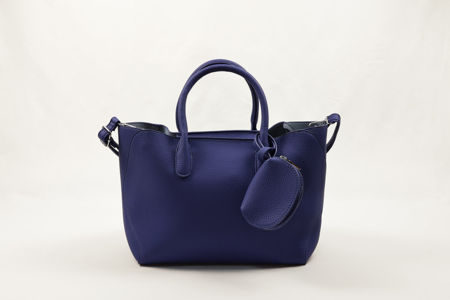 PLLCD Premium Purple PU Leather Handbag with Removable Mini Pouch & Adjustable Strap - Stylish Tote for Everyday Use