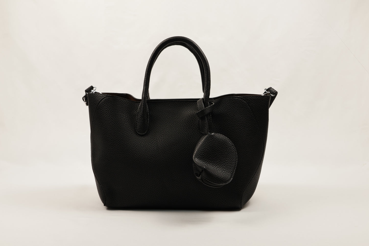 PLLCD Premium Purple PU Leather Handbag with Removable Mini Pouch & Adjustable Strap - Stylish Tote for Everyday Use
