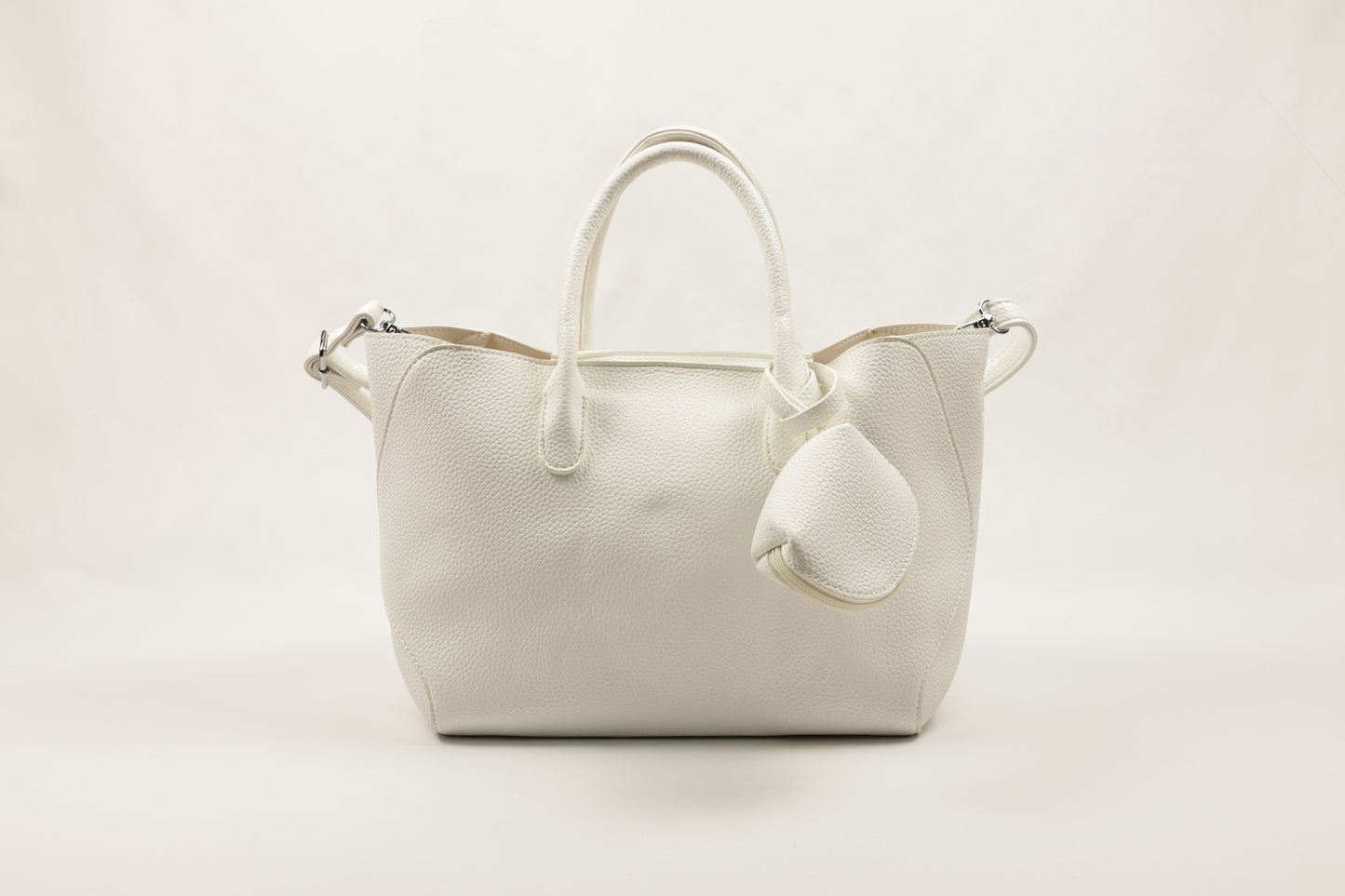 PLLCD Premium Purple PU Leather Handbag with Removable Mini Pouch & Adjustable Strap - Stylish Tote for Everyday Use