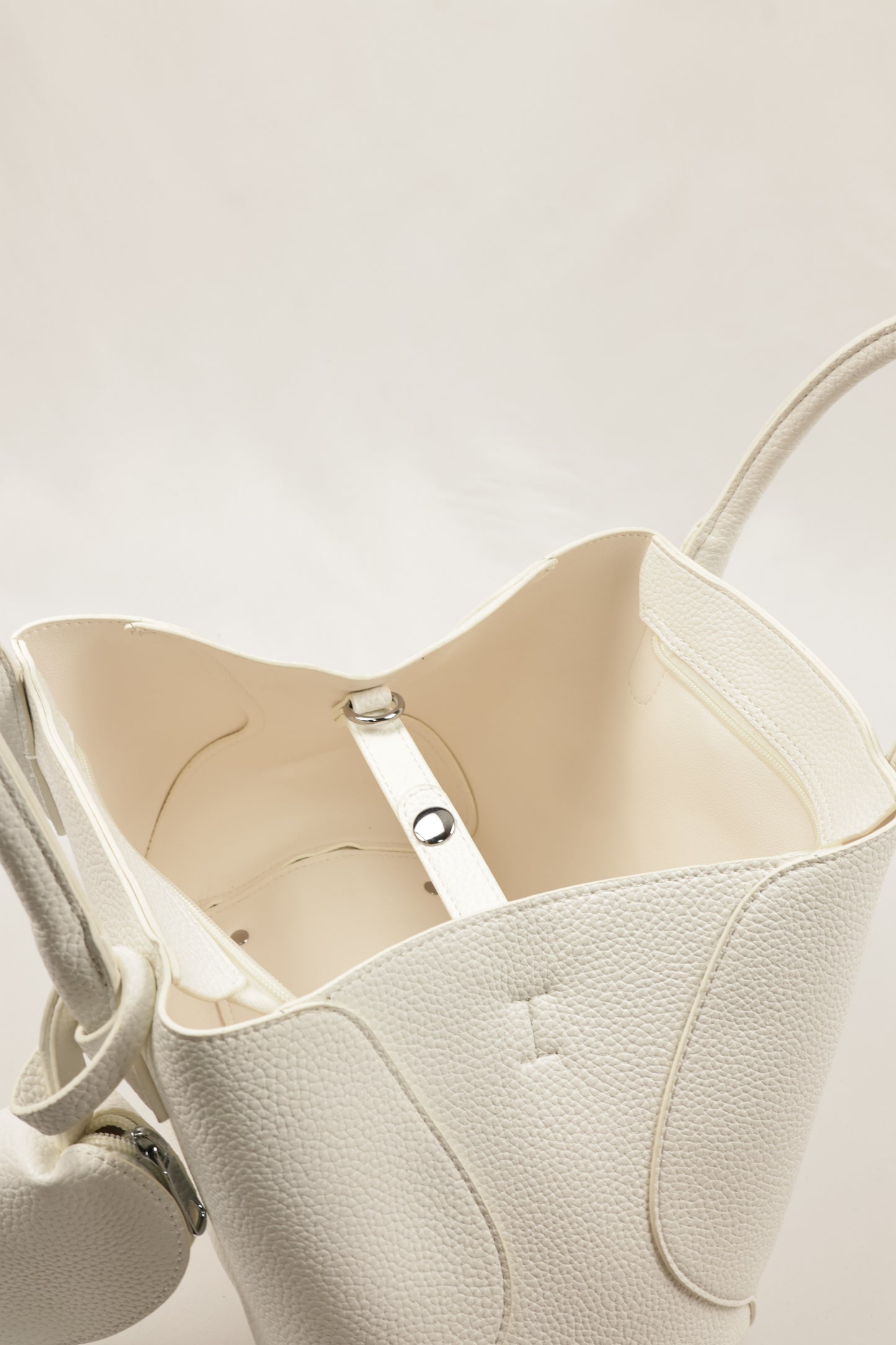 PLLCD Premium Purple PU Leather Handbag with Removable Mini Pouch & Adjustable Strap - Stylish Tote for Everyday Use