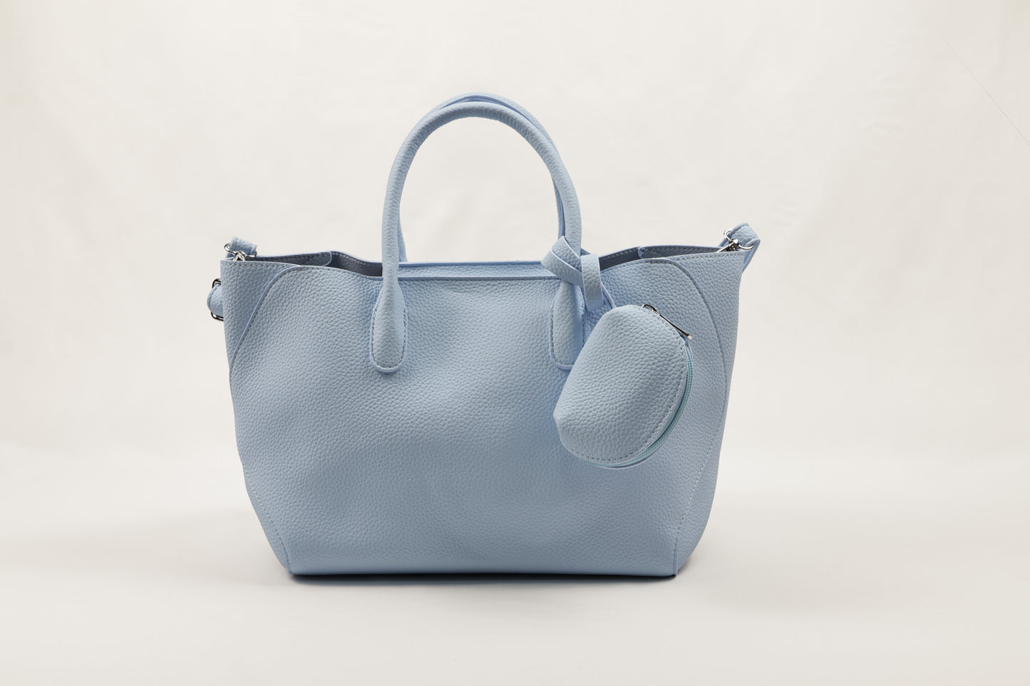 PLLCD Premium Purple PU Leather Handbag with Removable Mini Pouch & Adjustable Strap - Stylish Tote for Everyday Use