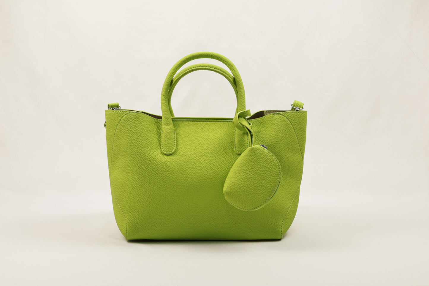 PLLCD Premium Purple PU Leather Handbag with Removable Mini Pouch & Adjustable Strap - Stylish Tote for Everyday Use