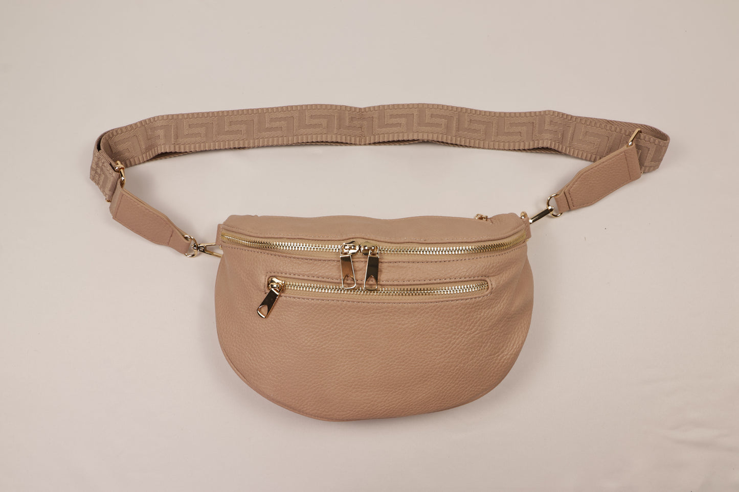 PLLCD Stylish Silver PU Leather Crossbody Bag - Versatile & Trendy Belt Bag with Adjustable Strap