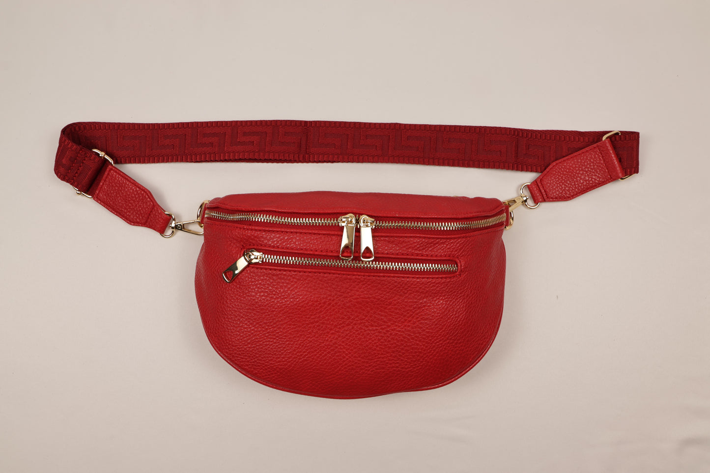 PLLCD Stylish Silver PU Leather Crossbody Bag - Versatile & Trendy Belt Bag with Adjustable Strap