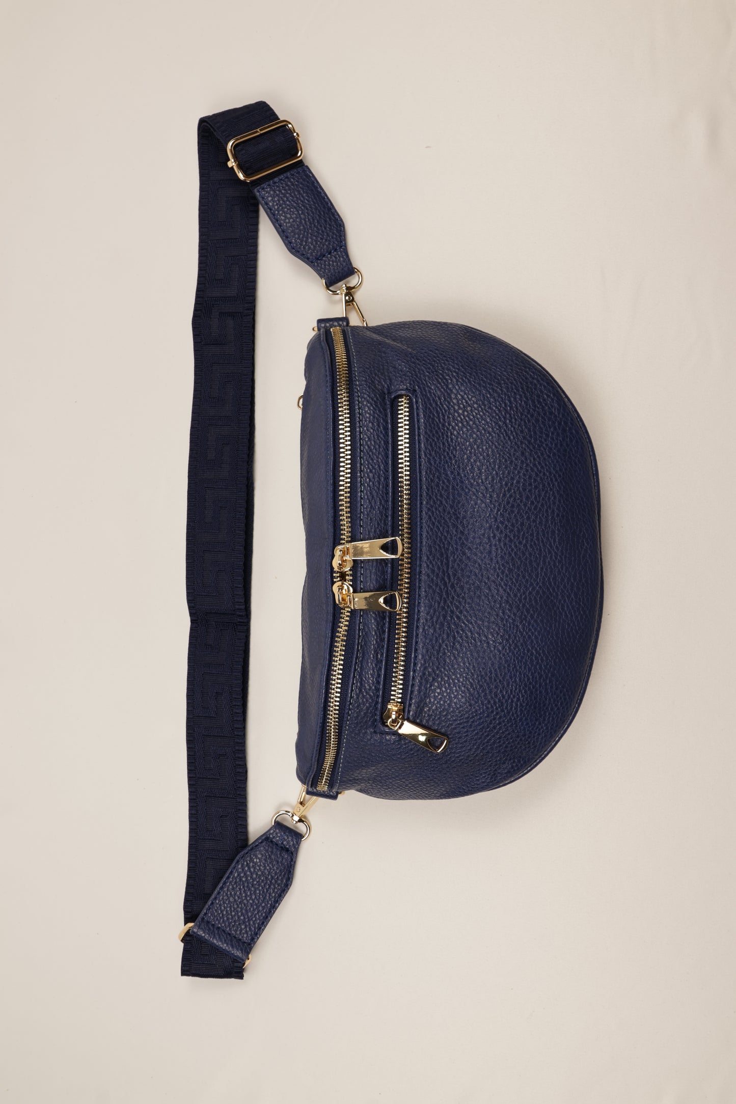 PLLCD Stylish Silver PU Leather Crossbody Bag - Versatile & Trendy Belt Bag with Adjustable Strap