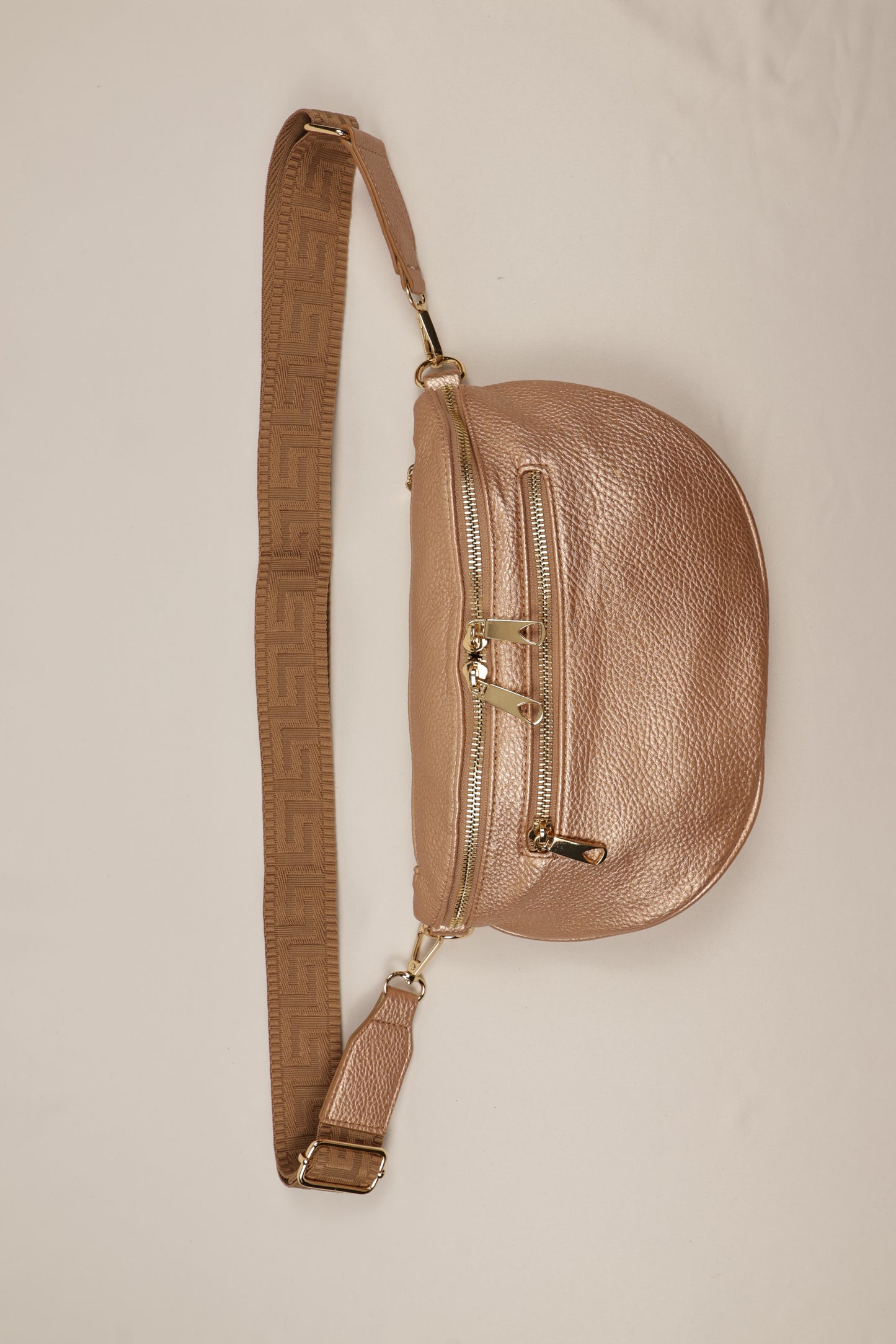 PLLCD Stylish Silver PU Leather Crossbody Bag - Versatile & Trendy Belt Bag with Adjustable Strap