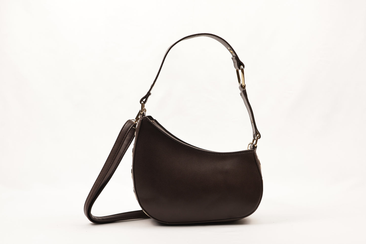 ✨ PLLCD PU Leather Crescent Shoulder Bag for Women – Trendy Baguette Crossbody Purse with Adjustable Strap