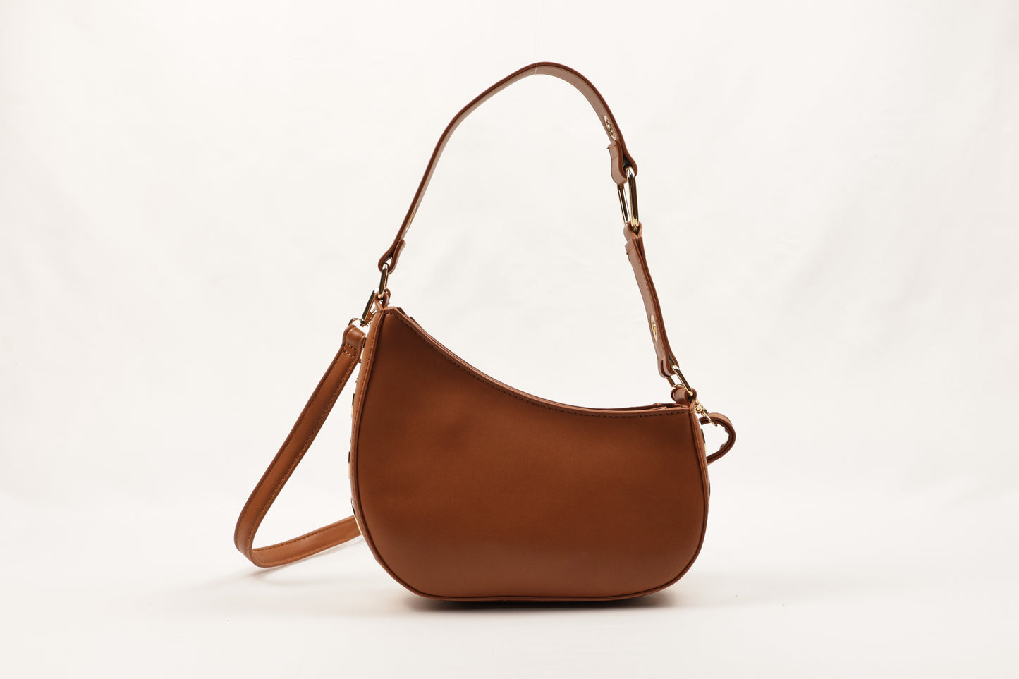 ✨ PLLCD PU Leather Crescent Shoulder Bag for Women – Trendy Baguette Crossbody Purse with Adjustable Strap