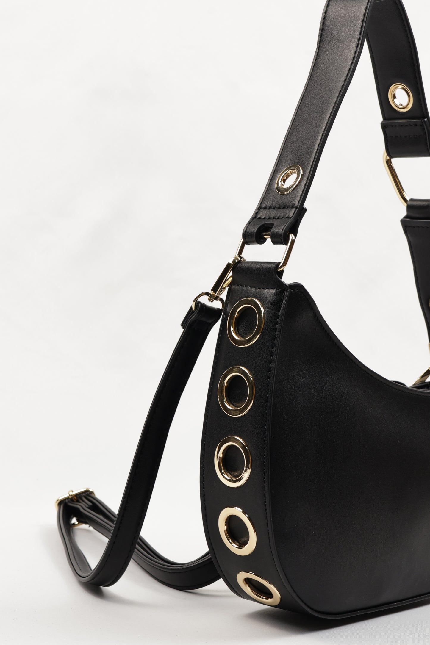 ✨ PLLCD PU Leather Crescent Shoulder Bag for Women – Trendy Baguette Crossbody Purse with Adjustable Strap