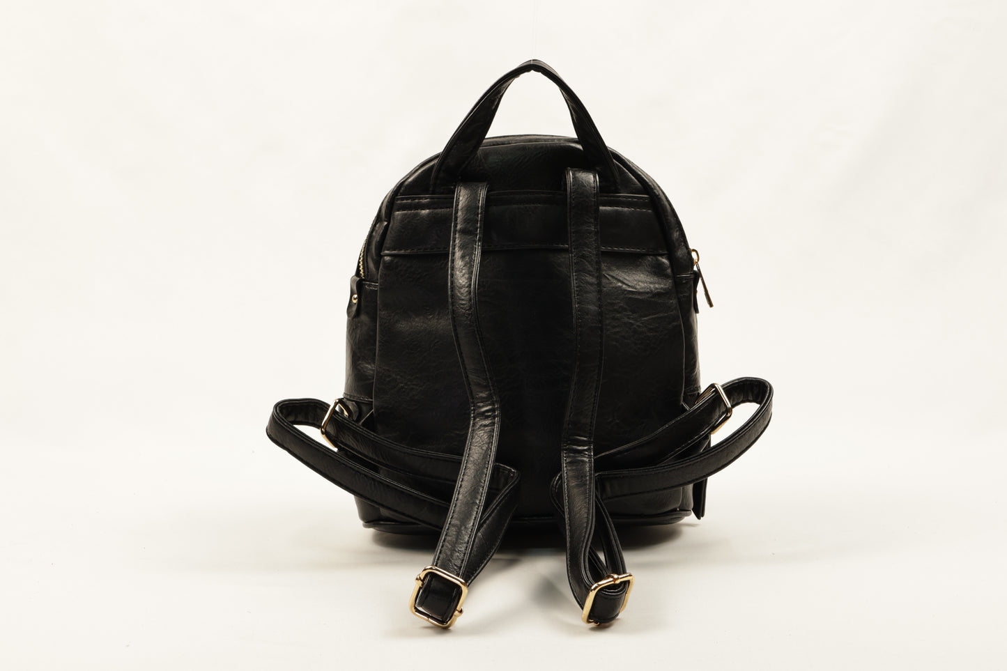 🎒 PLLCD PU Leather Mini Backpack for Women – Stylish Small Rucksack with Multiple Zipper Pockets for Daily, Travel & Work