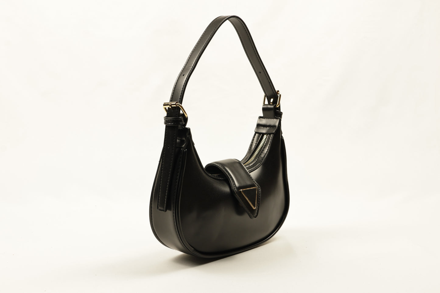 ✨ PLLCD PU Leather Crescent Shoulder Bag – Women’s Half-Moon Crossbody Handbag with Adjustable Strap