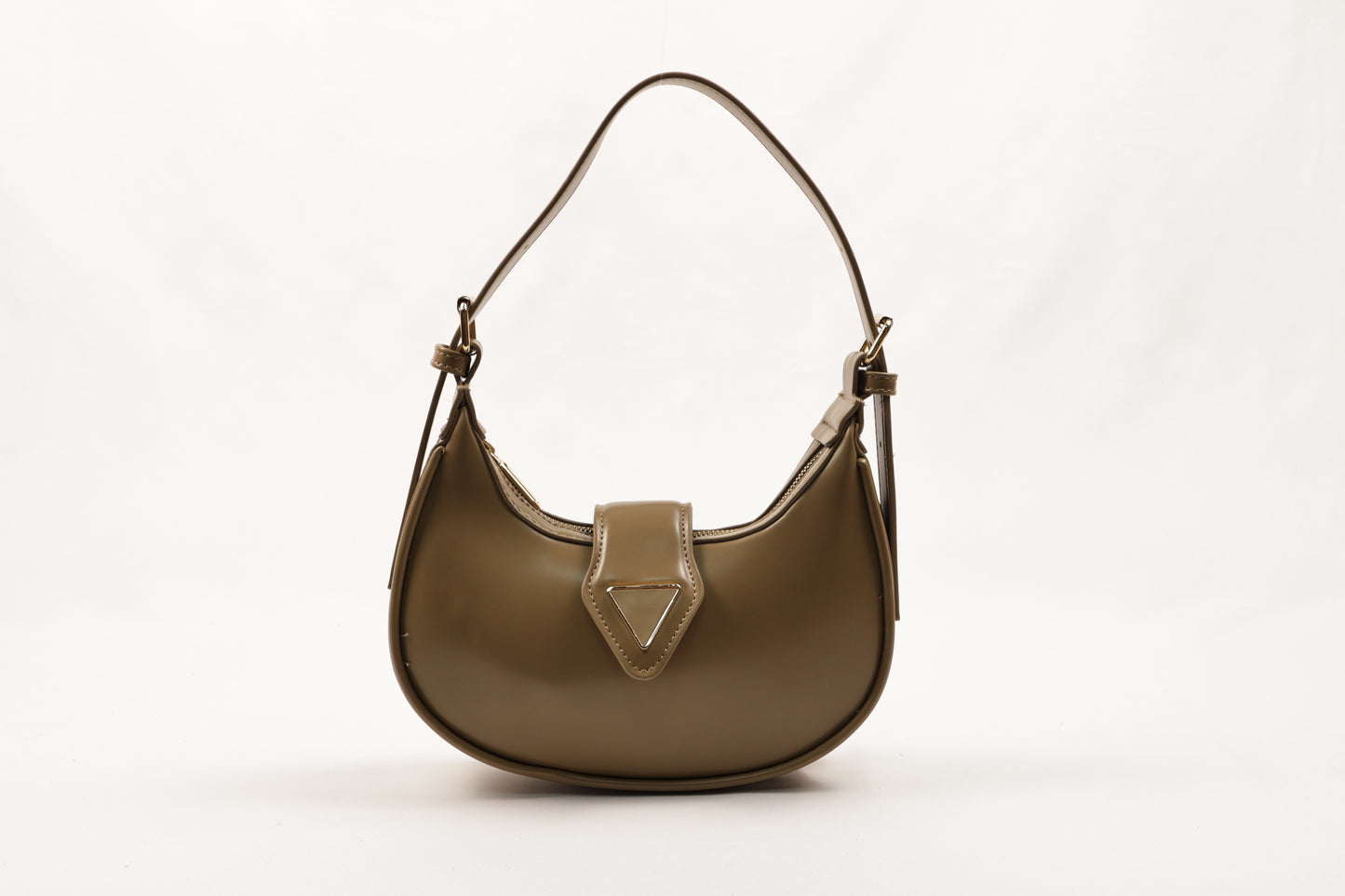 ✨ PLLCD PU Leather Crescent Shoulder Bag – Women’s Half-Moon Crossbody Handbag with Adjustable Strap