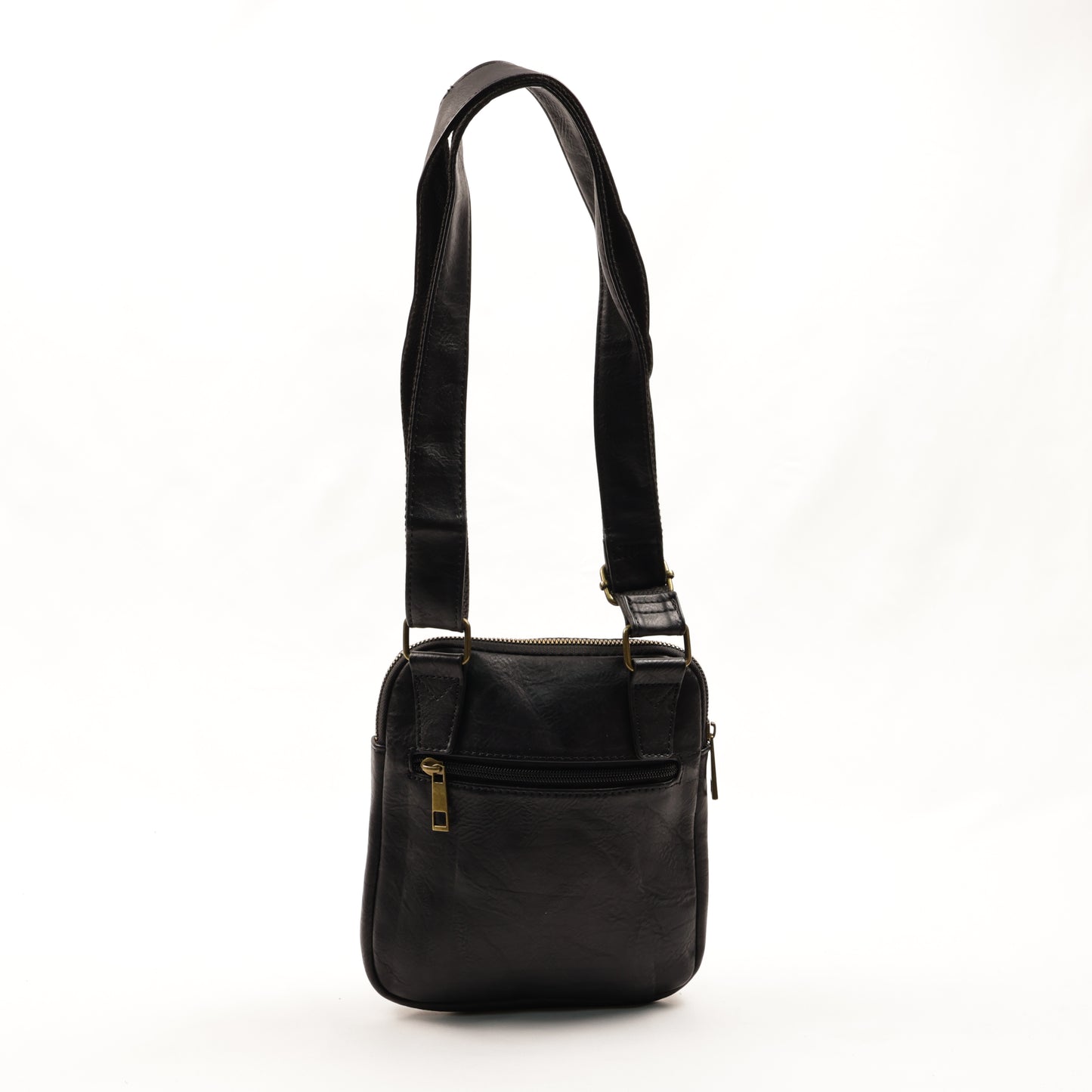PLLCD PU Leather Crossbody Bag – Unisex Small Shoulder Messenger Bag with Zipper Pocket for Everyday & Travel
