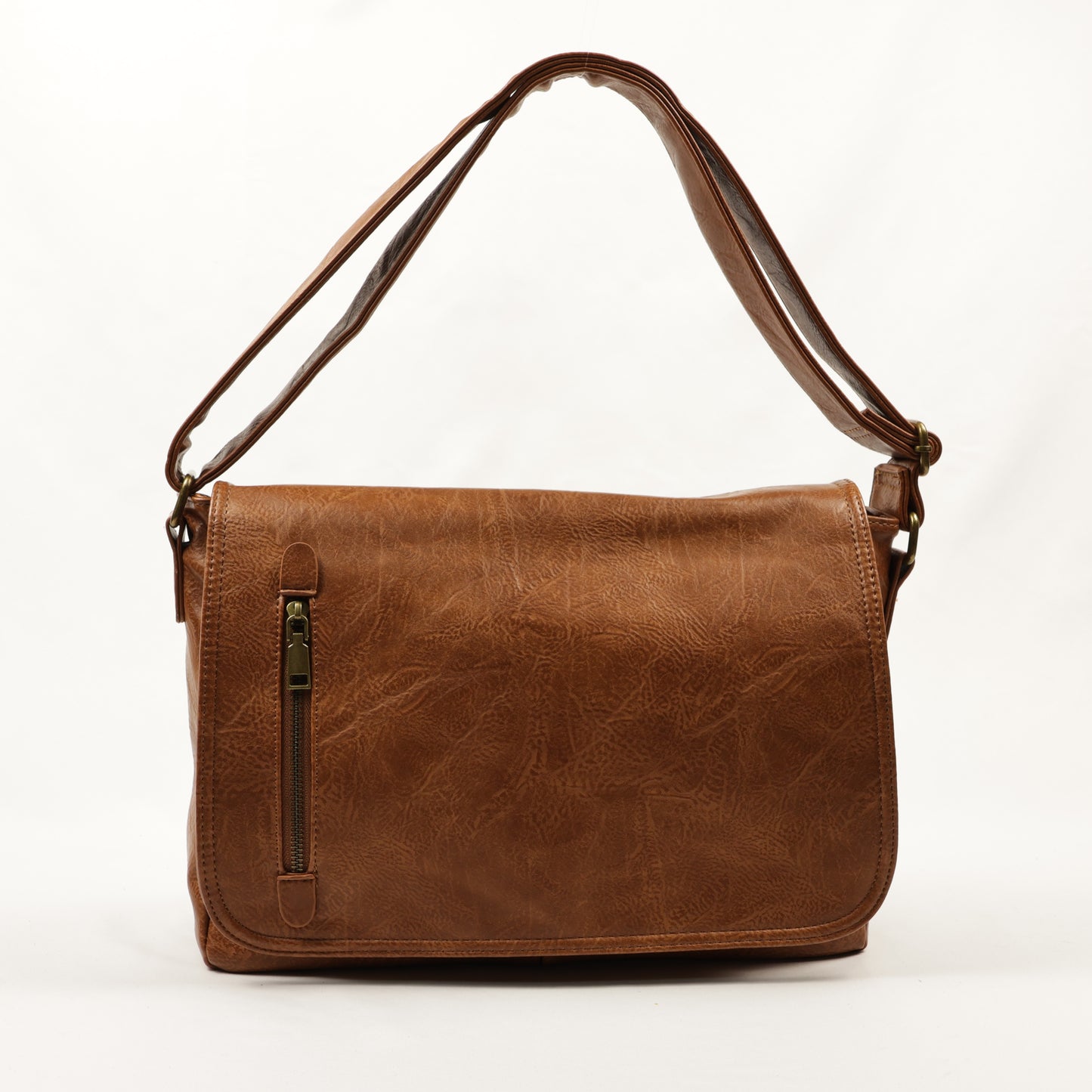 PLLCD Men’s PU Leather Messenger Bag – Large Vintage Shoulder Crossbody Satchel for Work, School & Travel