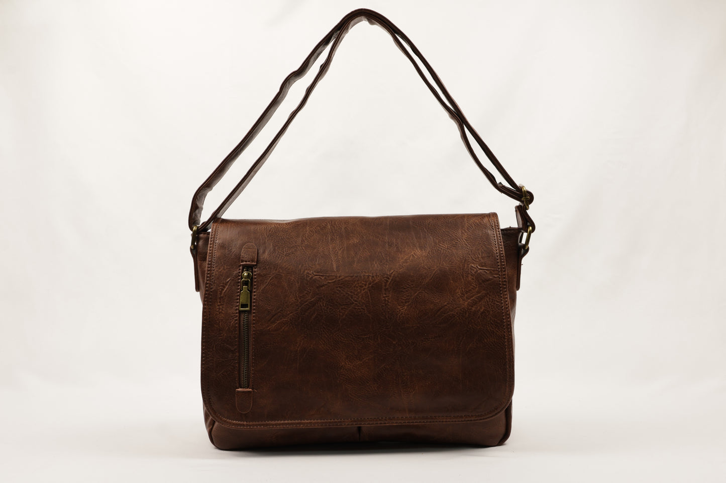 PLLCD Men’s PU Leather Messenger Bag – Large Vintage Shoulder Crossbody Satchel for Work, School & Travel