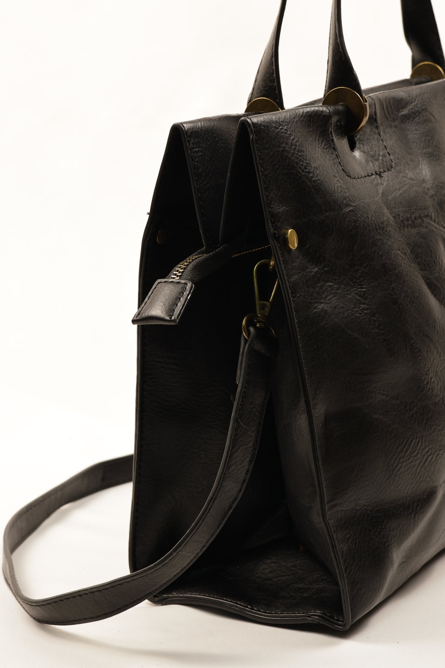 PLLCD Women’s PU Leather Tote Bag – Large Black Shoulder & Crossbody Handbag with Adjustable Strap for Work, Business & Daily Use