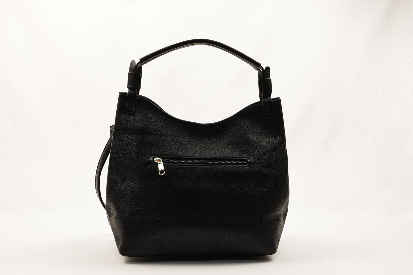 PLLCD Black PU Leather Hobo Bag - Elegant & Spacious for Daily Essentials