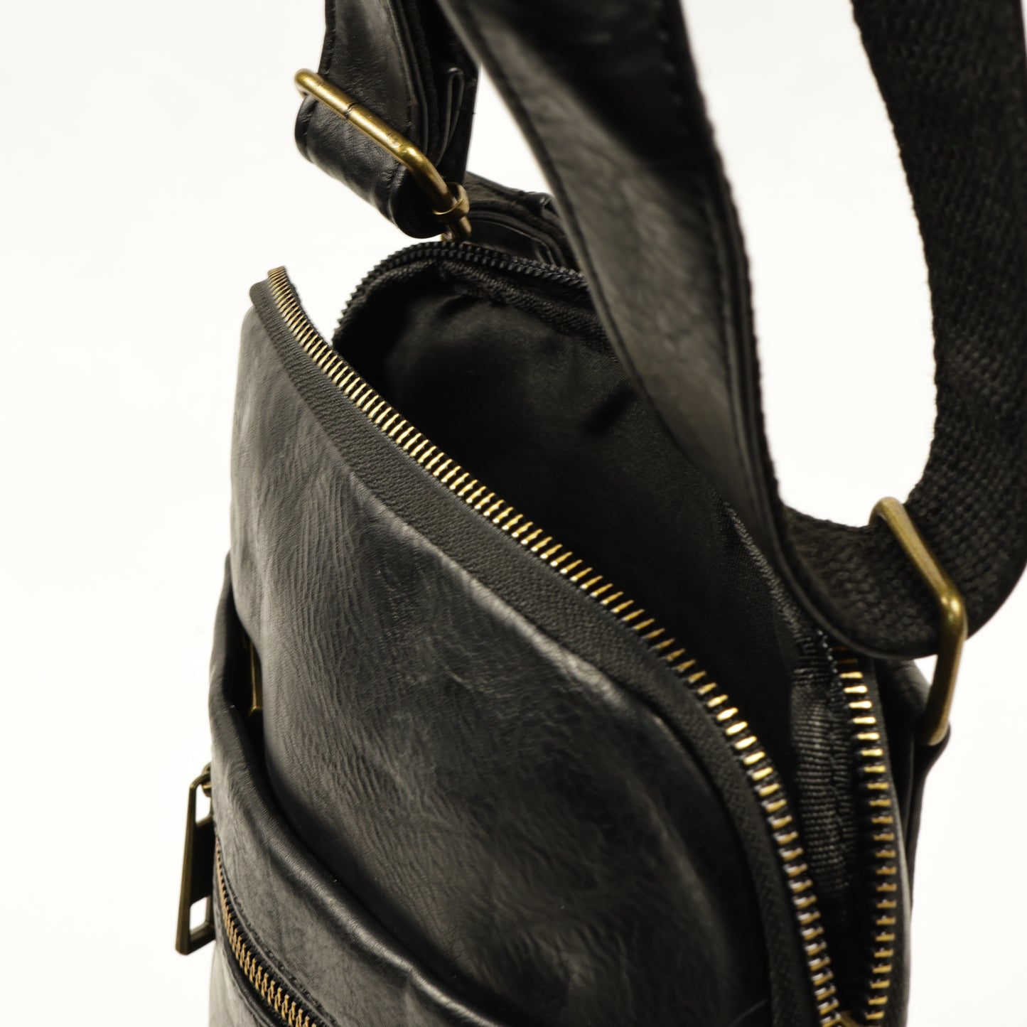 PLLCD Vintage Black PU Leather Crossbody Bag - Stylish & Convenient for Everyday