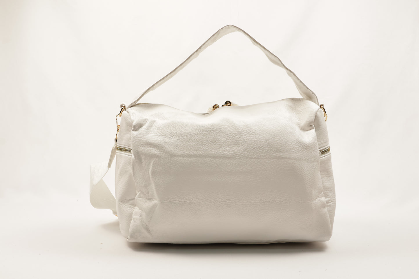 PLLCD Women’s PU Leather Shoulder Bag – Large White Tassel Handbag, Crossbody & Tote Bag for Work, Travel, and Daily Use